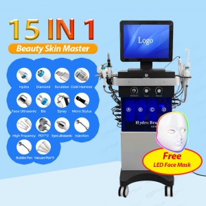 Multifunctional beauty microdermabrasion 14 in 1 hydra machine facial professional