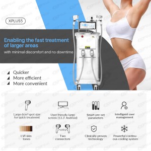 Dual connectors diode laser permanent hair removal machine