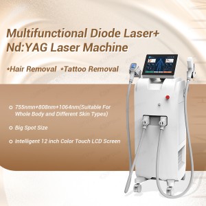Multifunction diode laser hair removal + nd yag laser