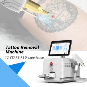 Nd Yag laser tattoo removal machine with air cooling head
