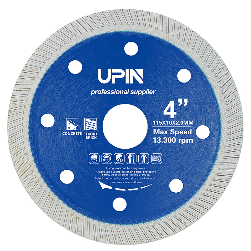 Hot pressed turbo diamond saw blade for general use