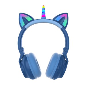 Best Seller OEM Brand Kids Cute Unicorn Surround Gaming Headphones Noise Cancelling cat Headset With Mic