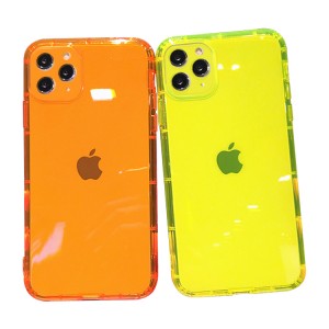 For Iphone Neon Case,Custom Design Shock Proof Durable TPU Fluorescent Neon Phone Case For Iphone 11 12 13 Pro Max Xr Xs Max
