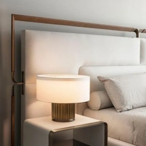 Luxe ontwerpen bedden massief houten frame kingsize bed voor slaapkamermeubilair