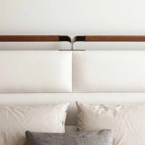 Letti dal design di lusso con struttura in legno massello letto king size per mobili da camera da letto