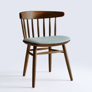 Chaise nordique en bois massif, chaise de salle à manger