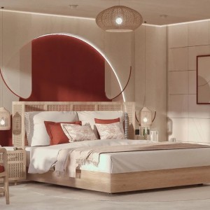 Resort Rattan Wicker Furniture Hotel pielāgotas komerciālās mēbeles