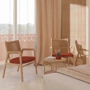 Resort Rattan Wicker Furniture Hotel ເຟີນິເຈີການຄ້າ Customized