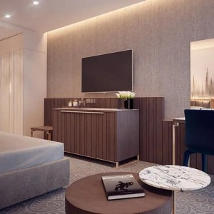 Femstjernet hotelprojekt Luksusdesign polstrede hotelværelsesmøbler