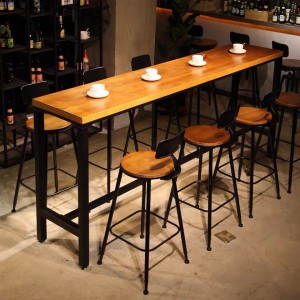Custom na modernong disenyo ng restaurant bistro bar furniture wood metal table