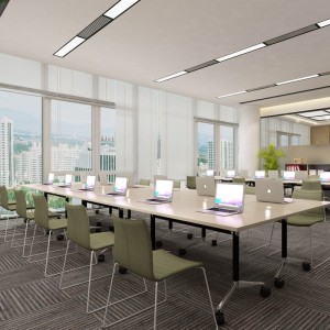 Mesa plegable moderna Mesa de adestramento plegable Mesa de conferencias abatible modular para oficina e escola