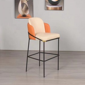 Desinger light Luxusné čalúnenie kožené čalúnenie kovová Barová stolička