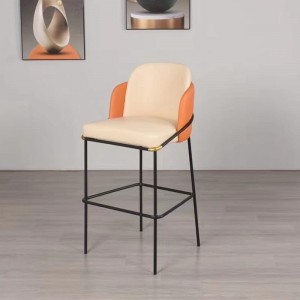 Desinger light Luksuzna presvlaka kožna presvlaka metalna Barska stolica