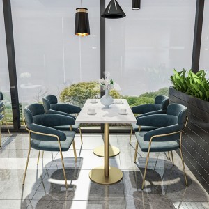 आधुनिक शैली संगमरमर भोजनालय टेबल फर्नीचर सेट