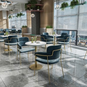 Moderne stil marmor restaurant bordmøbelsæt