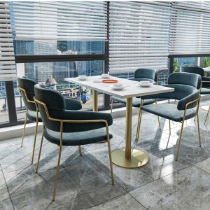 Restaurant-Tischmöbel-Set aus Marmor im modernen Stil