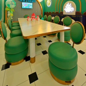 Mobiliario de Zona Pública Comercial Personalizado, mesa e cadeiras para Cafetería Biblioteca do Hotel, parques infantís