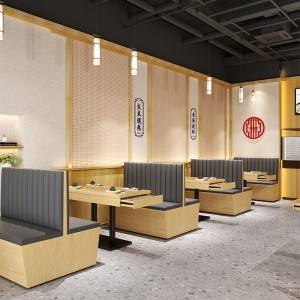 Kommersiell bruk Double Side Restaurant Set Booth Sitteplasser Fast Food Sofa