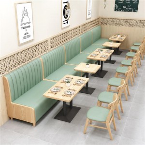 Diseños de muebles de restaurante Sofá Bar Booth Seat Juego de mesa de comedor