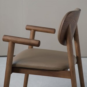 Nordic style black designer Solid Wood Arm Chair