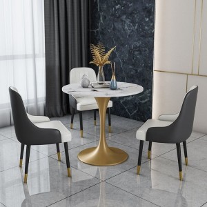 Table à manger et chaises de combinaison de marbre de luxe d'hôtel commercial