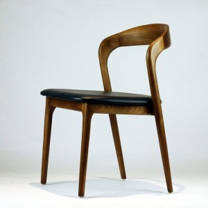 High Quality Vintage Tan PU Tawv Upholstery Ntoo Ncej Dining Chair