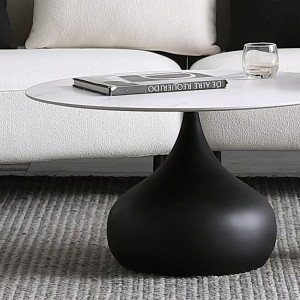 Moderna stila mazs saķepināta akmens galdiņš apaļš
