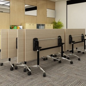 Mesa dobrável moderna mesa de treinamento dobrável mesa de conferência modular flip top para escritório e escola