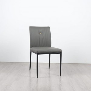 Kožna blagovaonska stolica s metalnim okvirom