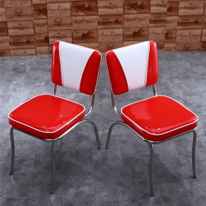OEM Hoobkas rau High Quality American Style Retro 1950s Formica Diner Table thiab Chairs Furntirue Teeb M8110