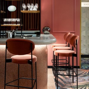 Cafe Furniture Restaurant High Feet Bar Stools Bar Chair set