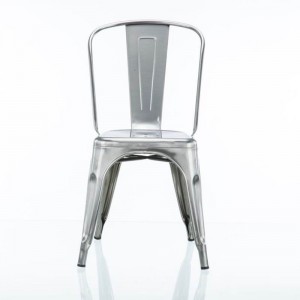 ფრანგული galvanizing Tolix სკამი ლითონის გვერდითი სასადილო სკამი