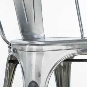 Cadeira Tolix com galvanização francesa Cadeira de jantar lateral de metal