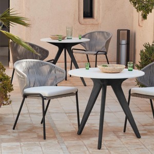 ຫລູຫລາ nordic patio ນອກເກົ້າອີ້ dining ແສ່ວເຊືອກ