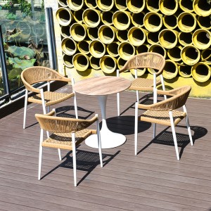 Rope woven patio  commercial use furniture outdoor dining chair