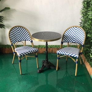 Conjunt de taula de balcó de mobles de jardí, taula i cadira d'oci de ratán