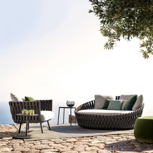 Patio furniture sets aluminum frame weaving rope outdoor sofa