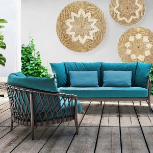 Outdoor rattan sofa, villa hotel outdoor furniture,  outdoor sofa combination