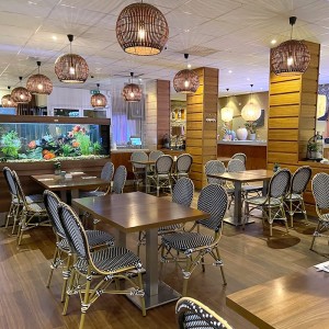 Prancūziško stiliaus bistro kėdžių restorano baldų komplektas