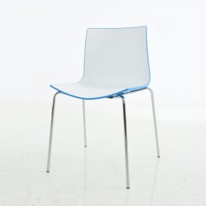 3Dカラーデザインプラスチックシートクロム鋼椅子