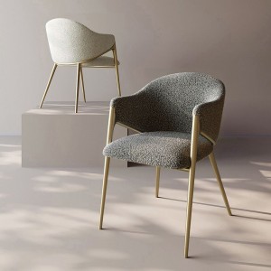 Augstas kvalitātes luksusa auduma atzveltnes krēsls