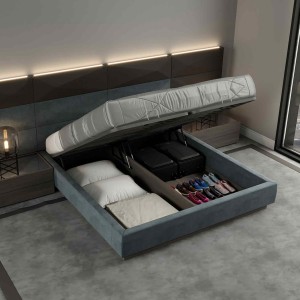 Търговско хотелско обзавеждане Хотелско двойно легло за съхранение Мебели за спалня