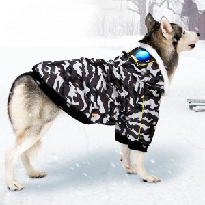 Big Dog Clothes Labrador Medium Sized Large Dogs Autumn Winter Warm Camouflage Thick Cotton