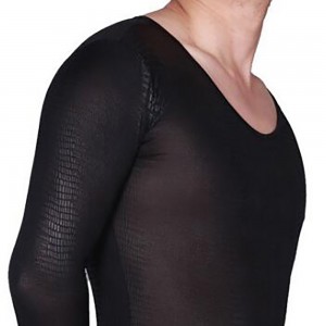 Sexy fashion underwear snake print black sexy long-sleeved T-shirt bottoming shirt