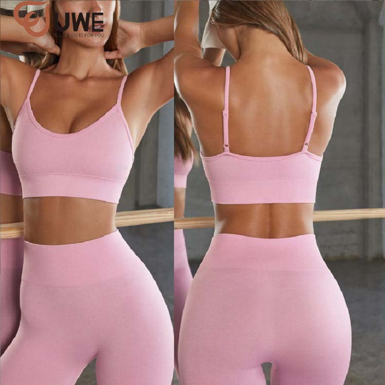 Oanpaste 5 Piece Yoga Set Naadloze Gym Workout Training Wear Clothes