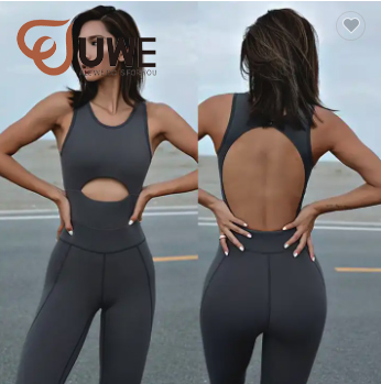 Wholesale Yoga Jumpsuit Hollow Out Gym Bodysuit For Women