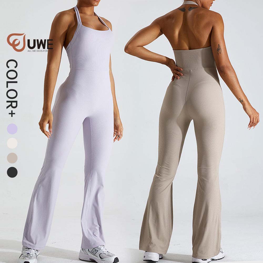 I-Yoga Jumpsuits Halter Soft Sleeveless Backless Rompers