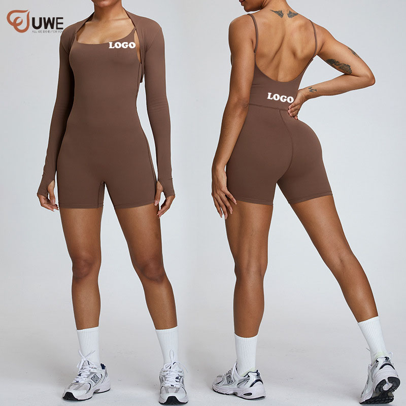 Yoga Jumpsuits Nude Sport Cape Shawl One Piece Jumpsuits