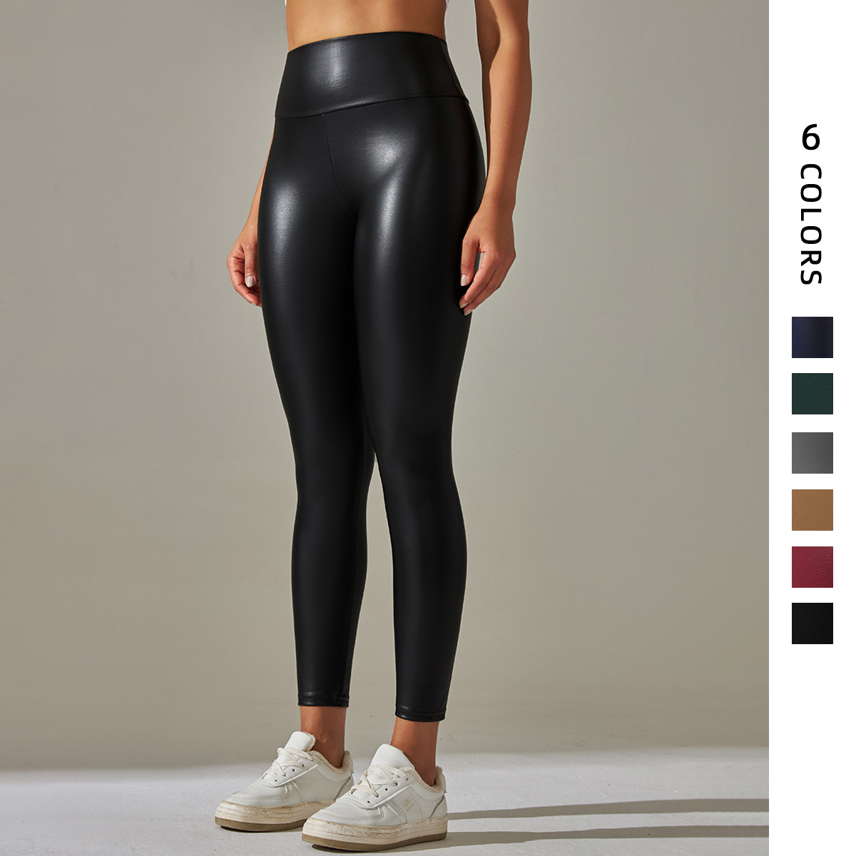 PU Leather Leggings Sexy 6 Colors Plus Size 5xl Leather Pants Yoga Leggings