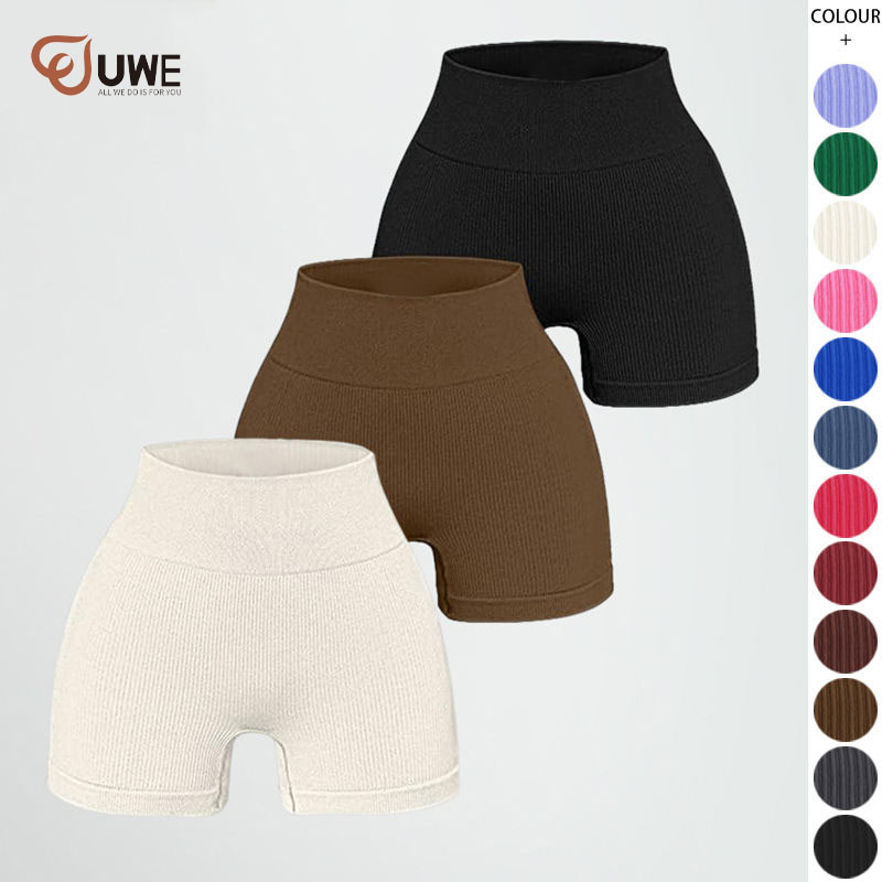 Yoga Shorts Custom Lag luam wholesale TikTok Ribbed Seamless Shorts